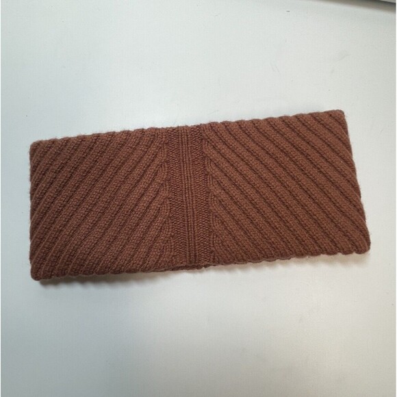 AllSaints Traveling Rib Headband In Burnt Orange New - Picture 3 of 3